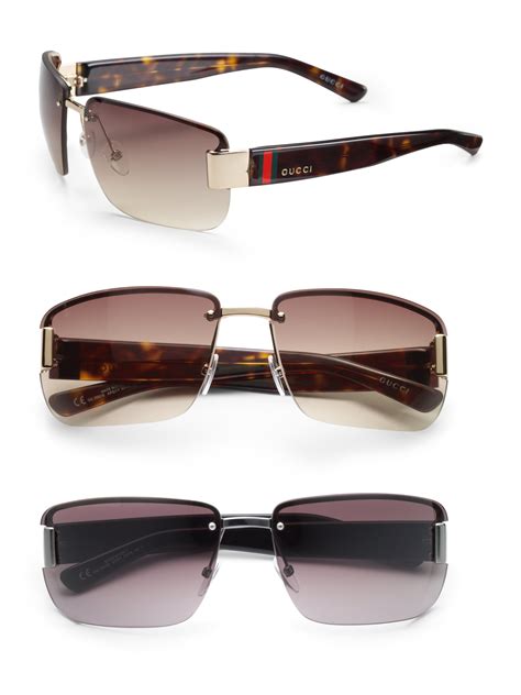 gucci mirrored sunglasses men|Gucci rimless sunglasses men's.